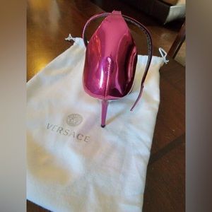Fuchsia pink, never worn Versace heels - 7 1/2